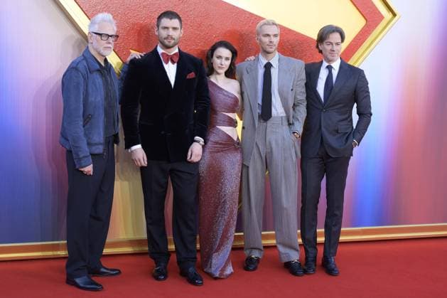 Superman Fan Event London Director James Gunn, David Corenswet, Rachel Brosnahan, Nicholas Hoult and Producer Peter Safran attend the Superman Fan Event at the Cineworld cinema, Leicester Square, London. 2nd July 2025.  Copyright: xAndrewxSimsx NINTCHDBPICT001007597400