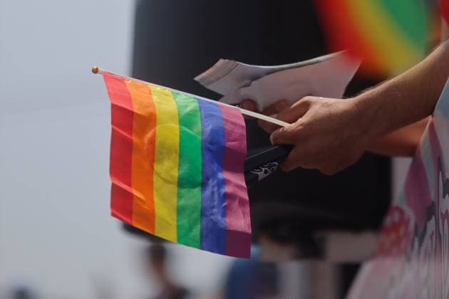 4th Annual Nezahualcoyotl Pride Parade 2025 A Member of the LGBTTTIQ+ community holds a rainbow flag while take part during the 4th Nezahualcoyotl pride parade as part of the world™s pride celebrations at coyote roundabout. on July 5, 2025 in Mexico City, Mexico. (Photo by Carlos Santiago Eyepix Group) Copyright: xCarlosxSantiago xEyepixxGroupx CS_05072025_161052