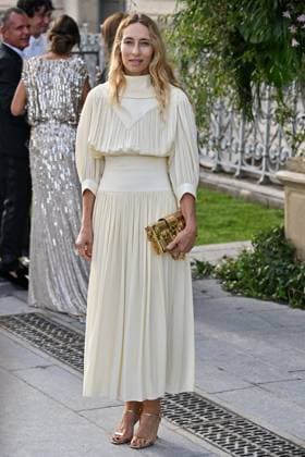 PFW Bal D Ete Outside Arrivals Alexandra Golovanoff arriving at the Bal D Ete ahead of Haute Couture Fashion Week in Paris, France on July, 6, 2025. Photo by Julien Reynaud APS-Medias ABACAPRESS.COM Paris France  Copyright: xReynaudxJulien APS-Medias ABACAx