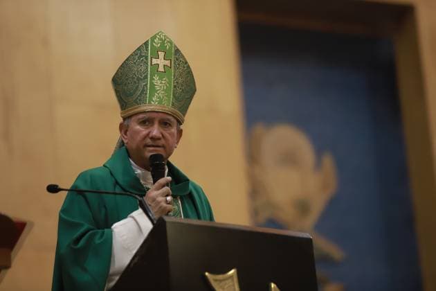 Mass held in Ciudad Juarez for families of crematorium victims CIUDAD JUAREZ, MEXICO - JULY 6: The Diocese of Ciudad Juarez held a Eucharistic mass on Sunday in memory of families who believe their loved ones were among the 383 bodies recently discovered at the Plenitud crematorium, on July 6, 2025 in Ciudad Juarez, Mexico. Bishop Jose Guadalupe Torres Campa led the service at the city’s cathedral, calling for unity and justice following the incident, which shocked the community and raised concerns over human dignity. Christian Torres Anadolu Ciudad Juarez Mexico. Editorial use only. Please get in touch for any other usage.  Copyright: x2025xAnadoluxChristianxTorresx