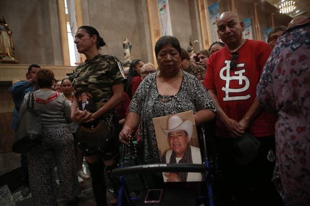 Mass held in Ciudad Juarez for families of crematorium victims CIUDAD JUAREZ, MEXICO - JULY 6: The Diocese of Ciudad Juarez held a Eucharistic mass on Sunday in memory of families who believe their loved ones were among the 383 bodies recently discovered at the Plenitud crematorium, on July 6, 2025 in Ciudad Juarez, Mexico. Bishop Jose Guadalupe Torres Campa led the service at the city’s cathedral, calling for unity and justice following the incident, which shocked the community and raised concerns over human dignity. Christian Torres Anadolu Ciudad Juarez Mexico. Editorial use only. Please get in touch for any other usage.  Copyright: x2025xAnadoluxChristianxTorresx