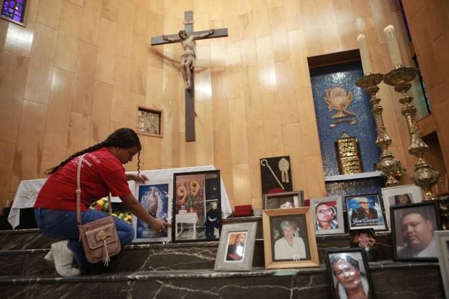 Mass held in Ciudad Juarez for families of crematorium victims CIUDAD JUAREZ, MEXICO - JULY 6: The Diocese of Ciudad Juarez held a Eucharistic mass on Sunday in memory of families who believe their loved ones were among the 383 bodies recently discovered at the Plenitud crematorium, on July 6, 2025 in Ciudad Juarez, Mexico. Bishop Jose Guadalupe Torres Campa led the service at the city’s cathedral, calling for unity and justice following the incident, which shocked the community and raised concerns over human dignity. Christian Torres Anadolu Ciudad Juarez Mexico. Editorial use only. Please get in touch for any other usage.  Copyright: x2025xAnadoluxChristianxTorresx