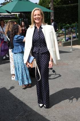 . 07 07 2025. London, United Kingdom. Gabby Logan arriving on day eight of the Wimbledon Tennis Championships in London.  xStephenxLockx xi-Imagesx IIM-26082-0003