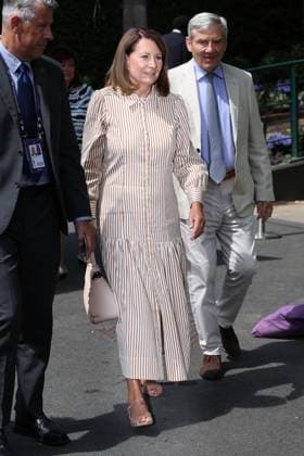 . 07 07 2025. London, United Kingdom. Michael and Carole Middleton arriving on day eight of the Wimbledon Tennis Championships in London.  xStephenxLockx xi-Imagesx IIM-26082-0011
