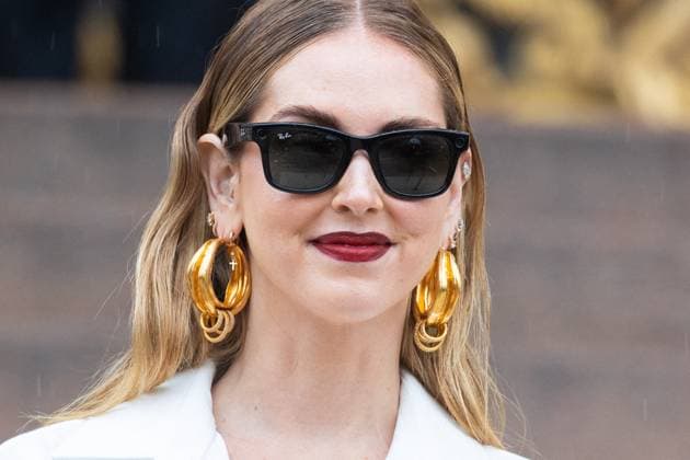 PFW Chiara Ferragni Ray Ban Meta NB Chiara Ferragni with Ray Ban Meta arriving at the Schiaparelli show as part of Haute Couture Fashion Week on July 07, 2025 in Paris, France. Photo by Nasser Berzane ABACAPRESS.COM Paris France  Copyright: xBerzanexNasser ABACAx