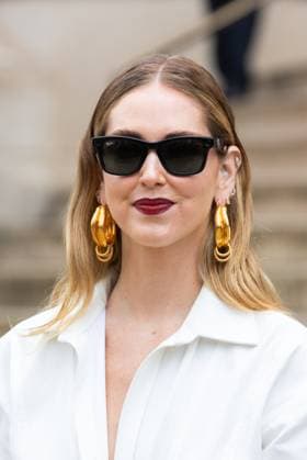 PFW Chiara Ferragni Ray Ban Meta NB Chiara Ferragni with Ray Ban Meta arriving at the Schiaparelli show as part of Haute Couture Fashion Week on July 07, 2025 in Paris, France. Photo by Nasser Berzane ABACAPRESS.COM Paris France  Copyright: xBerzanexNasser ABACAx