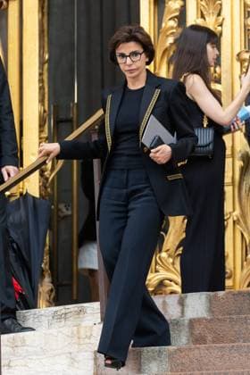 PFW Schiaparelli Outside Arrivals NB Rachida Dati arriving at the Schiaparelli show as part of Haute Couture Fashion Week on July 07, 2025 in Paris, France. Photo by Nasser Berzane ABACAPRESS.COM Paris France  Copyright: xBerzanexNasser ABACAx