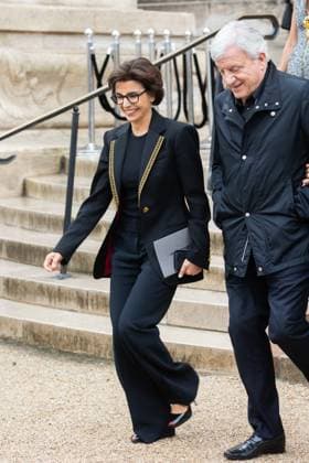 PFW Schiaparelli Outside Arrivals NB Rachida Dati arriving at the Schiaparelli show as part of Haute Couture Fashion Week on July 07, 2025 in Paris, France. Photo by Nasser Berzane ABACAPRESS.COM Paris France  Copyright: xBerzanexNasser ABACAx