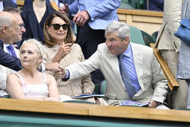 Tennis : Wimbledon -2025 - ITF - Tennis - Wimbledon - ITF - Ambiance Royal Box - Parents de Kate Middleton family - Angleterre GB  Copyright: xChryslenexCaillaud xPznewsx
