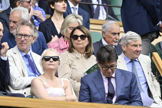 Tennis : Wimbledon -2025 - ITF - Tennis - Wimbledon - ITF - Ambiance Royal Box - Parents de Kate Middleton family - Angleterre GB  Copyright: xChryslenexCaillaud xPznewsx