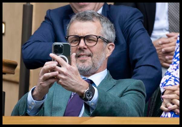 . 07 07 2025. London, United Kingdom. King Frederik of Denmark in the Royal Box on day eight of the Wimbledon Tennis Championships in London.  xStephenxLockx xi-Imagesx IIM-26082-0055