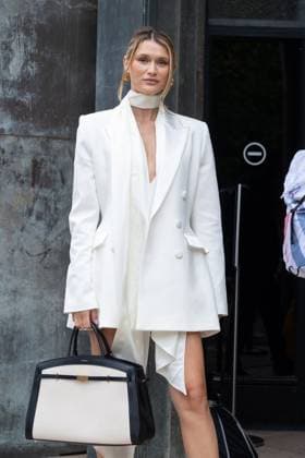 PFW Tamara Ralph Outside Arrivals NB Chloe Lecareux arriving at the Tamara Ralph show as part of Haute Couture Fashion Week on July 07, 2025 in Paris, France. Photo by Nasser Berzane ABACAPRESS.COM Paris France  Copyright: xBerzanexNasser ABACAx