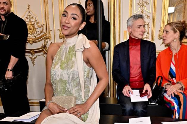 PFW Tony Ward Front Row Guest at the Tony Ward show as part of Haute Couture Fashion Week in Paris, France on July, 7, 2025. Photo by Julien Reynaud APS-Medias ABACAPRESS.COM Paris France  Copyright: xReynaudxJulien APS-Medias ABACAx