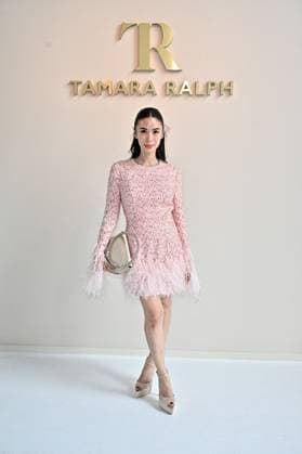 PFW Tamara Ralph Front Row Heart Evangelista at the Tamara Ralph show as part of Haute Couture Fashion Week in Paris, France on July, 7, 2025. Photo by Julien Reynaud APS-Medias ABACAPRESS.COM Paris France  Copyright: xReynaudxJulien APS-Medias ABACAx
