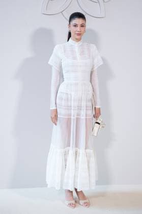 PFW Georges Hobeika Front Row AM Abla Sofy attending the Georges Hobeika Haute Couture Fall Winter 2025 2026 show as part of Paris Fashion Week in Paris, France on July 07, 2025. Photo by Aurore Marechal ABACAPRESS.COM Paris France  Copyright: xMarechalxAurore ABACAx
