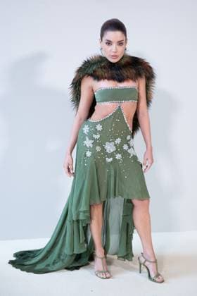 PFW Georges Hobeika Front Row AM Gessica Kayane aka. GKAY attending the Georges Hobeika Haute Couture Fall Winter 2025 2026 show as part of Paris Fashion Week in Paris, France on July 07, 2025. Photo by Aurore Marechal ABACAPRESS.COM Paris France  Copyright: xMarechalxAurore ABACAx