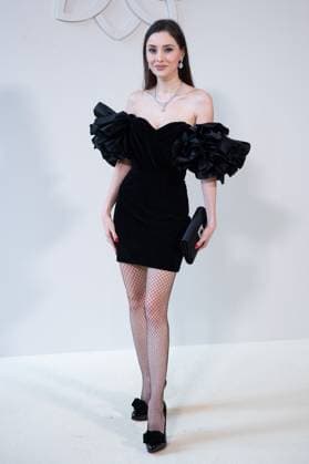 PFW Georges Hobeika Front Row AM Deborah Valdez-Hung attending the Georges Hobeika Haute Couture Fall Winter 2025 2026 show as part of Paris Fashion Week in Paris, France on July 07, 2025. Photo by Aurore Marechal ABACAPRESS.COM Paris France  Copyright: xMarechalxAurore ABACAx