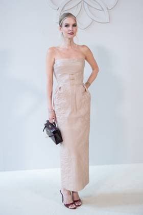 PFW Georges Hobeika Front Row AM Leonie Hanne attending the Georges Hobeika Haute Couture Fall Winter 2025 2026 show as part of Paris Fashion Week in Paris, France on July 07, 2025. Photo by Aurore Marechal ABACAPRESS.COM Paris France  Copyright: xMarechalxAurore ABACAx