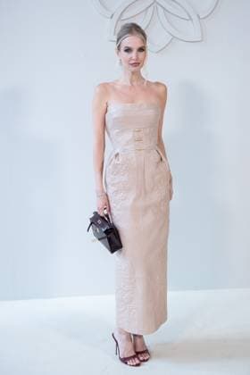 PFW Georges Hobeika Front Row AM Leonie Hanne attending the Georges Hobeika Haute Couture Fall Winter 2025 2026 show as part of Paris Fashion Week in Paris, France on July 07, 2025. Photo by Aurore Marechal ABACAPRESS.COM Paris France  Copyright: xMarechalxAurore ABACAx