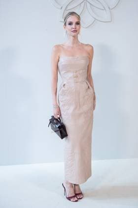 PFW Georges Hobeika Front Row AM Leonie Hanne attending the Georges Hobeika Haute Couture Fall Winter 2025 2026 show as part of Paris Fashion Week in Paris, France on July 07, 2025. Photo by Aurore Marechal ABACAPRESS.COM Paris France  Copyright: xMarechalxAurore ABACAx