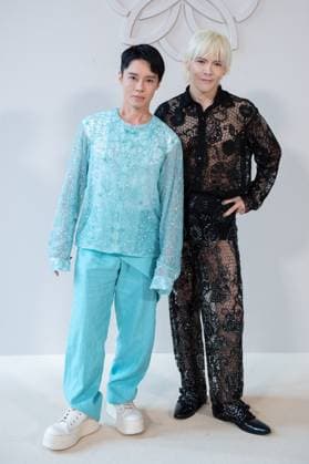 PFW Georges Hobeika Front Row AM Alvin Goh and Jacky Heung attending the Georges Hobeika Haute Couture Fall Winter 2025 2026 show as part of Paris Fashion Week in Paris, France on July 07, 2025. Photo by Aurore Marechal ABACAPRESS.COM Paris France  Copyright: xMarechalxAurore ABACAx