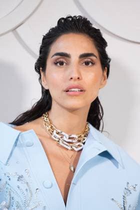 PFW Georges Hobeika Front Row AM Farnoush Hamidian attending the Georges Hobeika Haute Couture Fall Winter 2025 2026 show as part of Paris Fashion Week in Paris, France on July 07, 2025. Photo by Aurore Marechal ABACAPRESS.COM Paris France  Copyright: xMarechalxAurore ABACAx