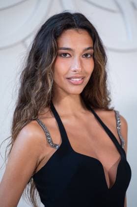 PFW Georges Hobeika Front Row AM Nour Rizk attending the Georges Hobeika Haute Couture Fall Winter 2025 2026 show as part of Paris Fashion Week in Paris, France on July 07, 2025. Photo by Aurore Marechal ABACAPRESS.COM Paris France  Copyright: xMarechalxAurore ABACAx