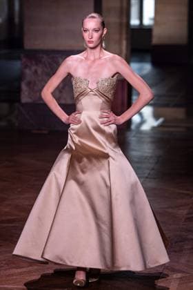 PFW - Georges Hobeika Runway A model walks the runway at the Georges Hobeika Haute Couture Fall Winter 2025-2026 show, as part of Paris Fashion Week in Paris, France on July 7, 2025. Photo by Ammar Abd Rabbo ABACAPRESS.COM Paris France  Copyright: xAbdxRabboxAmmar ABACAx