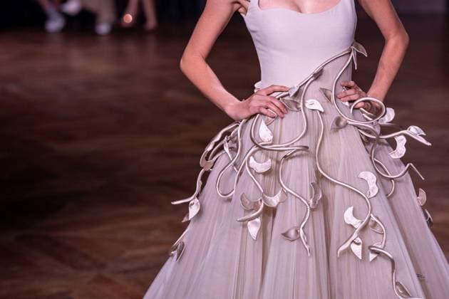 PFW - Georges Hobeika Runway A model walks the runway at the Georges Hobeika Haute Couture Fall Winter 2025-2026 show, as part of Paris Fashion Week in Paris, France on July 7, 2025. Photo by Ammar Abd Rabbo ABACAPRESS.COM Paris France  Copyright: xAbdxRabboxAmmar ABACAx