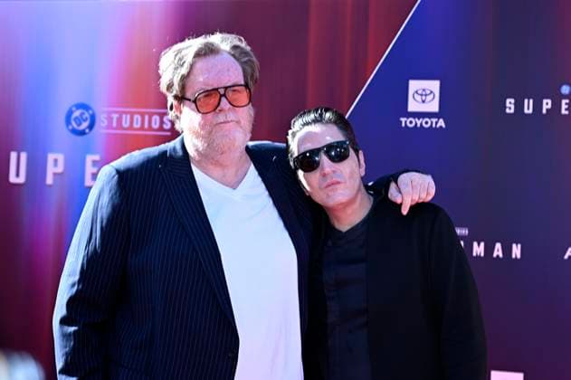 Steve Agee and David Dastmalchian at the world premiere of the movie Superman at the TCL Chinese Theatre Los Angeles, 07 07 2025 Foto:xD.xStarbuckx xFuturexImagex superman_la_5803
