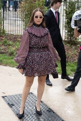 PFW Chanel Outside Arrivals NB Laufey arriving at the Chanel show as part of Haute Couture Fashion Week on July 08, 2025 in Paris, France. Photo by Nasser Berzane ABACAPRESS.COM Paris France  Copyright: xBerzanexNasser ABACAx