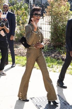 PFW Chanel Outside Arrivals NB Naomi Campbell arriving at the Chanel show as part of Haute Couture Fashion Week on July 08, 2025 in Paris, France. Photo by Nasser Berzane ABACAPRESS.COM Paris France  Copyright: xBerzanexNasser ABACAx