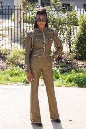PFW Chanel Outside Arrivals NB Naomi Campbell arriving at the Chanel show as part of Haute Couture Fashion Week on July 08, 2025 in Paris, France. Photo by Nasser Berzane ABACAPRESS.COM Paris France  Copyright: xBerzanexNasser ABACAx