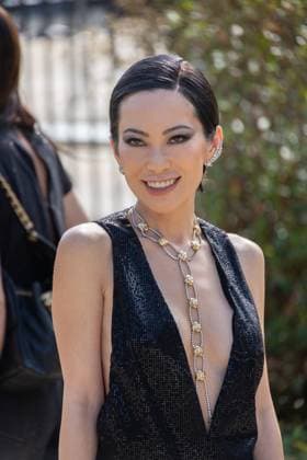 PFW Chanel Outside Arrivals NB Christine Chiu arriving at the Chanel show as part of Haute Couture Fashion Week on July 08, 2025 in Paris, France. Photo by Nasser Berzane ABACAPRESS.COM Paris France  Copyright: xBerzanexNasser ABACAx