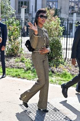 PFW Chanel Outside Arrivals Naomi Campbell at the Chanel show as part of Haute Couture Fashion Week in Paris, France on July, 8, 2025. Photo by Julien Reynaud APS-Medias ABACAPRESS.COM Paris France  Copyright: xReynaudxJulien APS-Medias ABACAx
