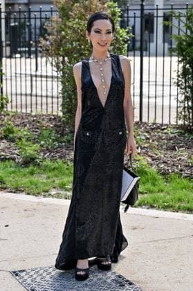 PFW Chanel Outside Arrivals Christine Chiu at the Chanel show as part of Haute Couture Fashion Week in Paris, France on July, 8, 2025. Photo by Julien Reynaud APS-Medias ABACAPRESS.COM Paris France  Copyright: xReynaudxJulien APS-Medias ABACAx