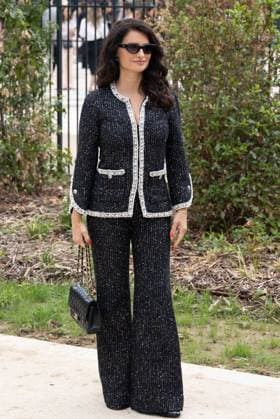 PFW Chanel Outside Arrivals NB Penelope Cruz arriving at the Chanel show as part of Haute Couture Fashion Week on July 08, 2025 in Paris, France. Photo by Nasser Berzane ABACAPRESS.COM Paris France  Copyright: xBerzanexNasser ABACAx