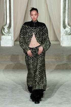 PFW Chanel Runway AM A model walks the runway during the Chanel Haute Couture Fall Winter 2025 2026 show as part of Paris Fashion Week in Paris, France on July 08, 2025. Photo by Aurore Marechal ABACAPRESS.COM Paris France  Copyright: xMarechalxAurore ABACAx