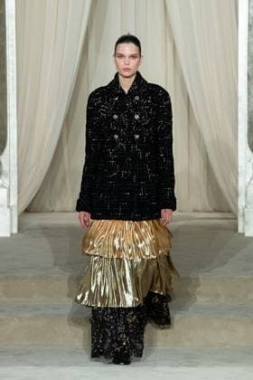 PFW Chanel Runway AM A model walks the runway during the Chanel Haute Couture Fall Winter 2025 2026 show as part of Paris Fashion Week in Paris, France on July 08, 2025. Photo by Aurore Marechal ABACAPRESS.COM Paris France  Copyright: xMarechalxAurore ABACAx