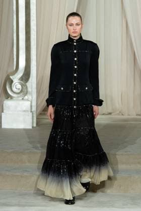 PFW Chanel Runway AM A model walks the runway during the Chanel Haute Couture Fall Winter 2025 2026 show as part of Paris Fashion Week in Paris, France on July 08, 2025. Photo by Aurore Marechal ABACAPRESS.COM Paris France  Copyright: xMarechalxAurore ABACAx
