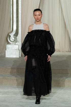 PFW Chanel Runway AM A model walks the runway during the Chanel Haute Couture Fall Winter 2025 2026 show as part of Paris Fashion Week in Paris, France on July 08, 2025. Photo by Aurore Marechal ABACAPRESS.COM Paris France  Copyright: xMarechalxAurore ABACAx