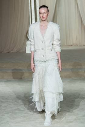 PFW Chanel Runway AM A model walks the runway during the Chanel Haute Couture Fall Winter 2025 2026 show as part of Paris Fashion Week in Paris, France on July 08, 2025. Photo by Aurore Marechal ABACAPRESS.COM Paris France  Copyright: xMarechalxAurore ABACAx