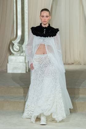 PFW Chanel Runway AM A model walks the runway during the Chanel Haute Couture Fall Winter 2025 2026 show as part of Paris Fashion Week in Paris, France on July 08, 2025. Photo by Aurore Marechal ABACAPRESS.COM Paris France  Copyright: xMarechalxAurore ABACAx