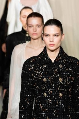 PFW Chanel Runway AM Models walk the runway during the Chanel Haute Couture Fall Winter 2025 2026 show as part of Paris Fashion Week in Paris, France on July 08, 2025. Photo by Aurore Marechal ABACAPRESS.COM Paris France  Copyright: xMarechalxAurore ABACAx