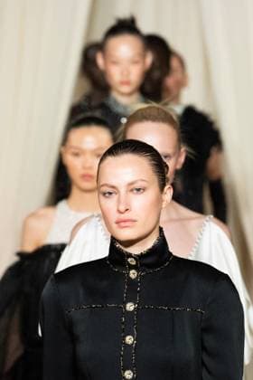 PFW Chanel Runway AM Models walk the runway during the Chanel Haute Couture Fall Winter 2025 2026 show as part of Paris Fashion Week in Paris, France on July 08, 2025. Photo by Aurore Marechal ABACAPRESS.COM Paris France  Copyright: xMarechalxAurore ABACAx