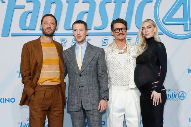 Ebon Moss Bachrach, Joseph Quinn, Pedro Pascal and Vanessa Kirby at The Fantastic Four First Steps movie premiere and fan event on 8 07 2025 at the Center am Potsdamer Platz in Berlin The Fantastic Four movie premiere in Berlin