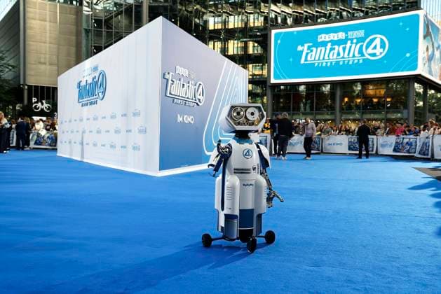 Robot HERBIE at The Fantastic Four First Steps movie premiere and fan event on 8 07 2025 at the Center am Potsdamer Platz in Berlin The Fantastic Four movie premiere in Berlin