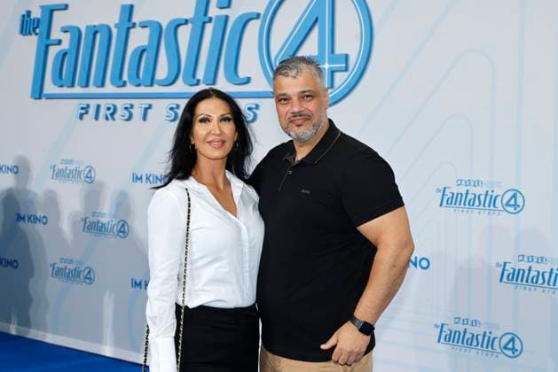 Samia Mardnli and Imad Mardnli at The Fantastic Four First Steps film premiere and fan event on 8 07 2025 at the Center am Potsdamer Platz in Berlin The Fantastic Four film premiere in Berlin