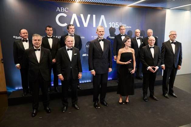 July 8, 2025, Madrid, Madrid, Spain: KING FELIPE VI of Spain and QUEEN LETIZIA of Spain attend the Luca de Tena , Mariano de Cavia and Mingote journalism awards 2025 at the ABC Madrid Spain - ZUMAc260 20250708_zep_c260_005 Copyright: xMikexChicorrox