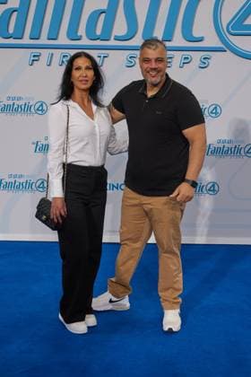 Samia Mardnli and Imad Mardnli Fan Event THE FANTASTIC FOUR FIRST STEPS at the Center in Berlin on 08 07 2025 Fan Event The Fantastic Four